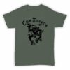 Record Label T Shirt - Conqueror Records - Heather Green With Black Logo