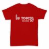 Record Label T Shirt - In Touch Records - Red With White Logo