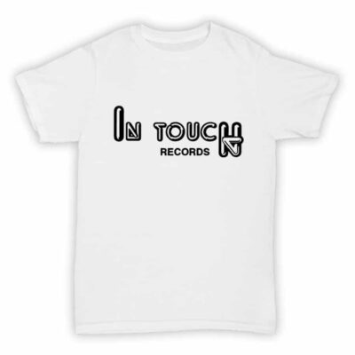 Record Label T Shirt - In Touch Records - White With Black Logo