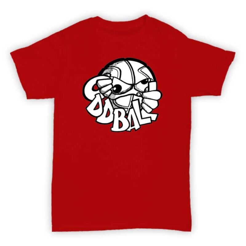 Record Label T Shirt - Oddball - Red With White Logo