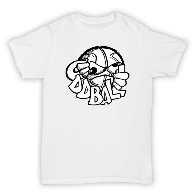 Record Label T Shirt - Oddball - White With Black & White Logo