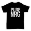 Record Label T Shirt - Pure NRG - Black With White Print Design