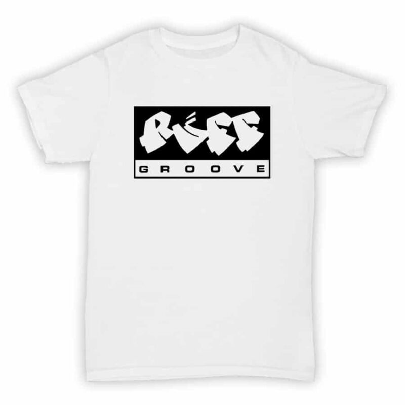 Record Label T Shirt - Ruff Groove Records - White & Black