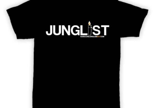 Hardcore Junglism T Shirt - Junglist - Black With White Print
