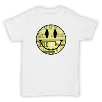 Hardcore Junglism T Shirt – Acid Smiley Face 303 – White