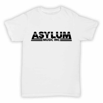 Asylum Music Inc - Record Label T Shirt - White