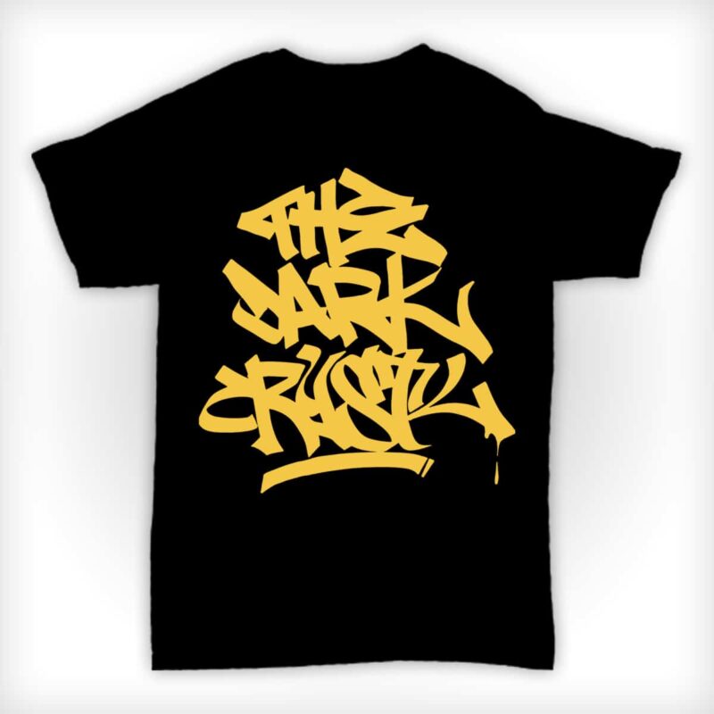The Dark Crystl - Black T Shirt With Yellow Print