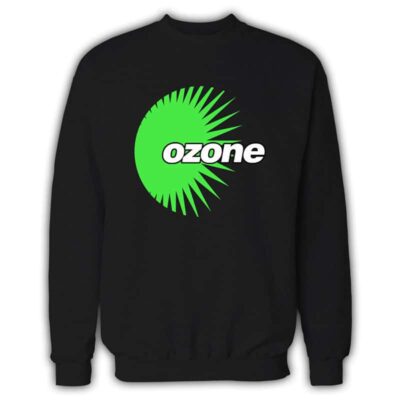 Ozone Recordings - Black Sweatshirt With Green Logo
