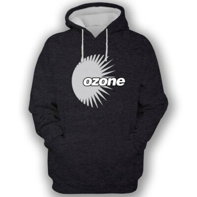 Ozone Recordings Hoodie - Black With Grey Logo