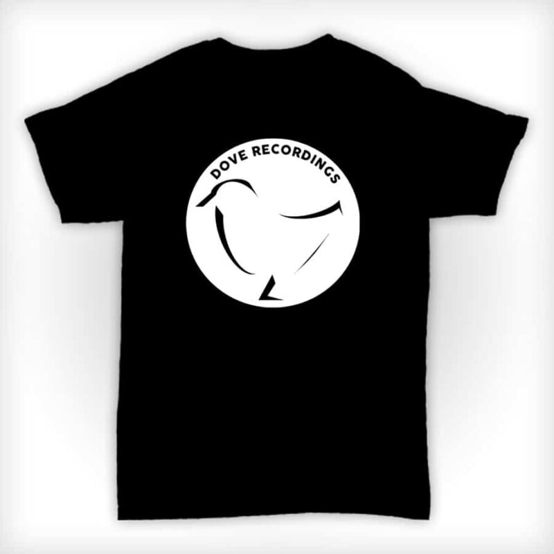 Dove Recordings - Old Skool Record Label T Shirt In Black