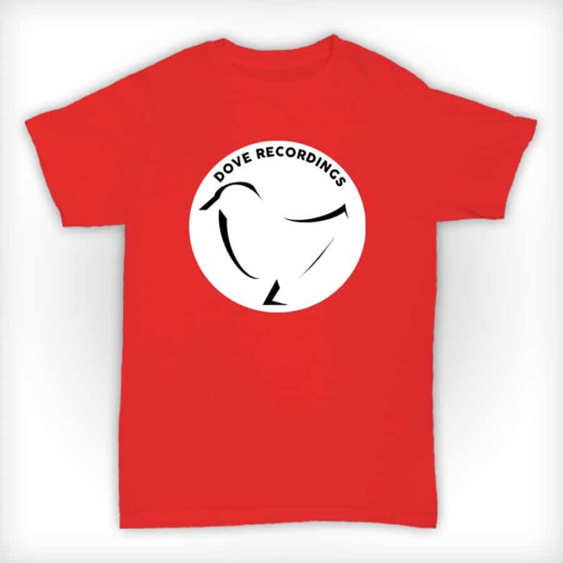 Dove Recordings - Old Skool Record Label T Shirt In Red