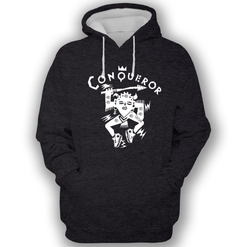 Conqueror Black Hooded Sweatshirt
