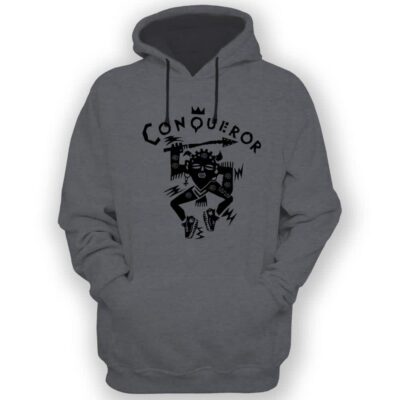 Conqueror Grey Hooded Sweatshirt