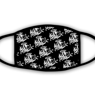 DJ Crystl Patterned Logo Printed Face Mask
